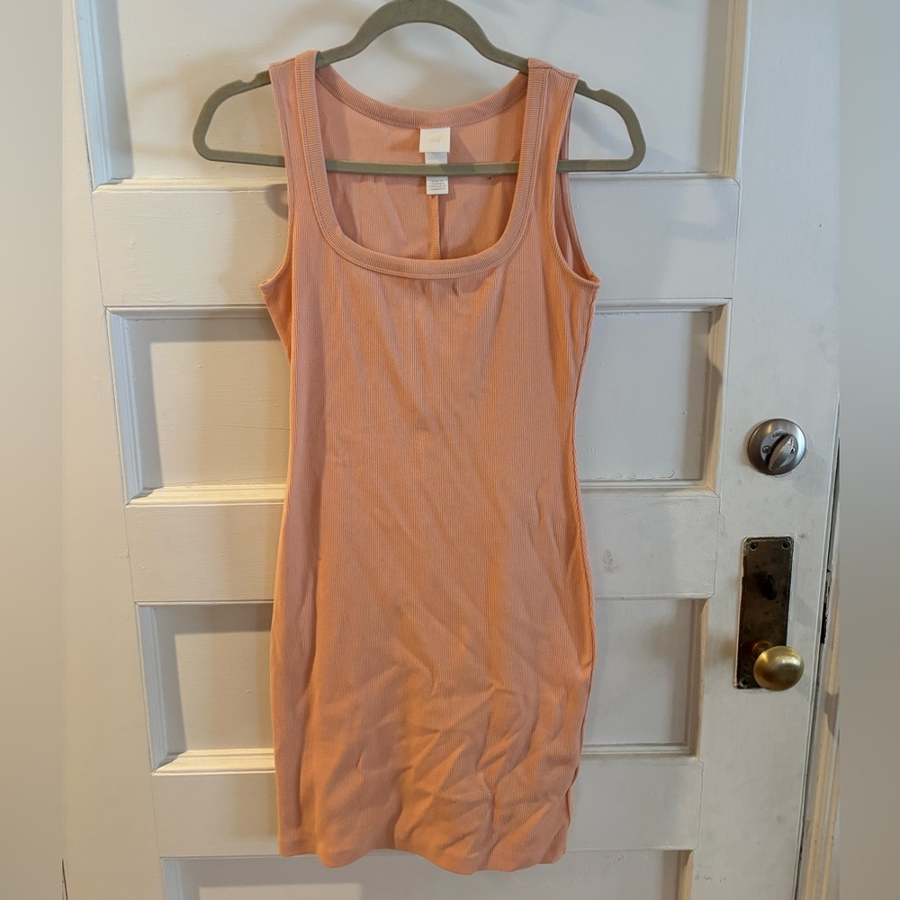 H&M Light pink body con dress